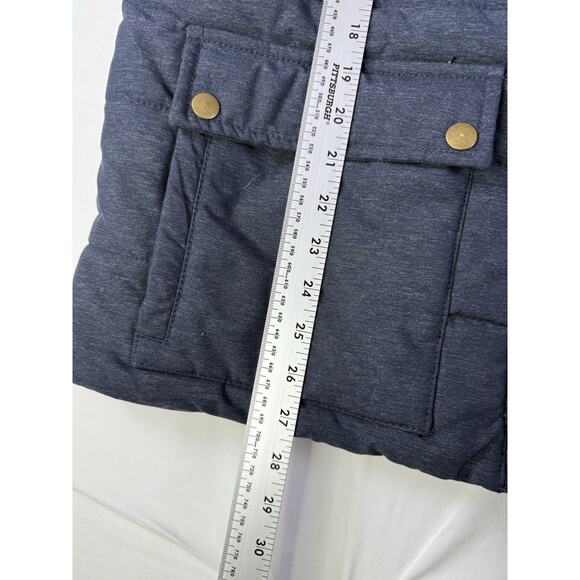 H&M Men's Padded Vest Size 44R Zip Up Front Pockets Polyester Color Blue Navy - Picture 3 of 9